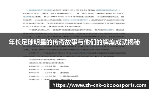 年长足球明星的传奇故事与他们的辉煌成就揭秘
